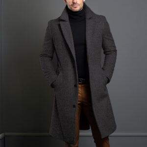 Woolen Men’s Mid-length Trench Coat