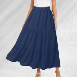 Women’s Bohemian Maxi Skirt with Pockets