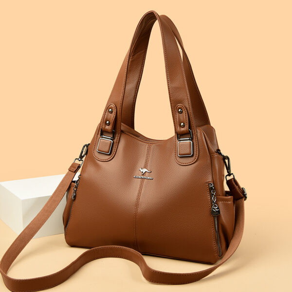 Women's Vintage Shoulder Bag with Spacious Interior - Image 9