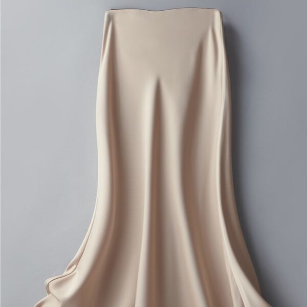 Chic Mid-Length Silk Satin Skirt for Women - Image 8