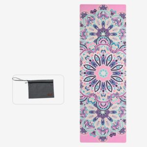 Non-Slip Yoga Mat Blanket with Delicate Floral Pattern