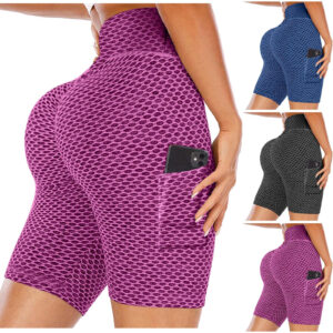 Sculpting Jacquard Workout Shorts for Women with Butt Lift