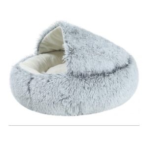 Crystal Velvet Warm Round Half Wrapped Cat’s Nest