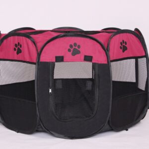 Fast folding octagonal pet fence, 600D Oxford cloth, waterproof and catching cat, dog cage, pet cage