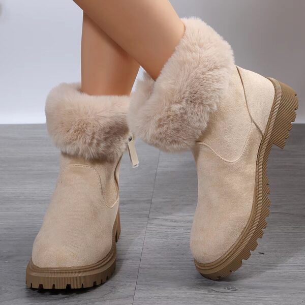 Cozy Winter Ankle Booties for Women – Fur-Lined High-Top Snow Boots - Image 3