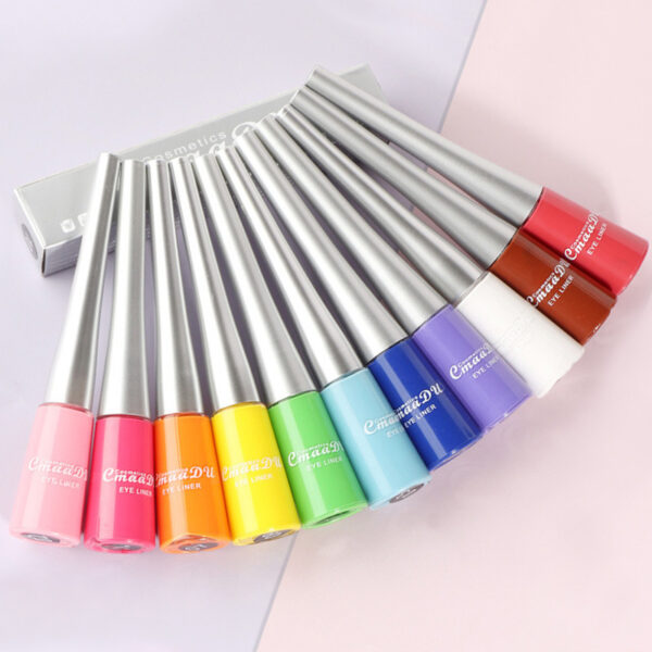 17 Color Liquid Eyeliner Matte Quick-Drying Color Eyeliner Lasting Non-Blooming Matte Glitter Eyeliner - Image 5