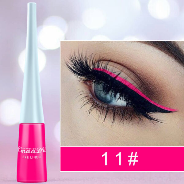 17 Color Liquid Eyeliner Matte Quick-Drying Color Eyeliner Lasting Non-Blooming Matte Glitter Eyeliner - Image 3