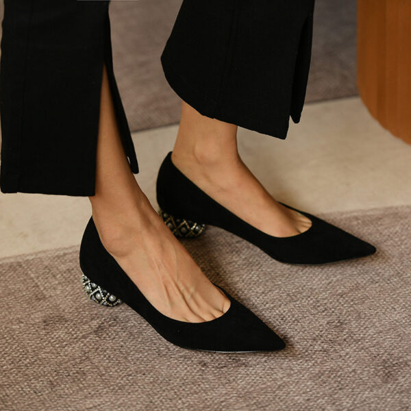 Low-heeled female pointed high-heeled shoes - Image 7