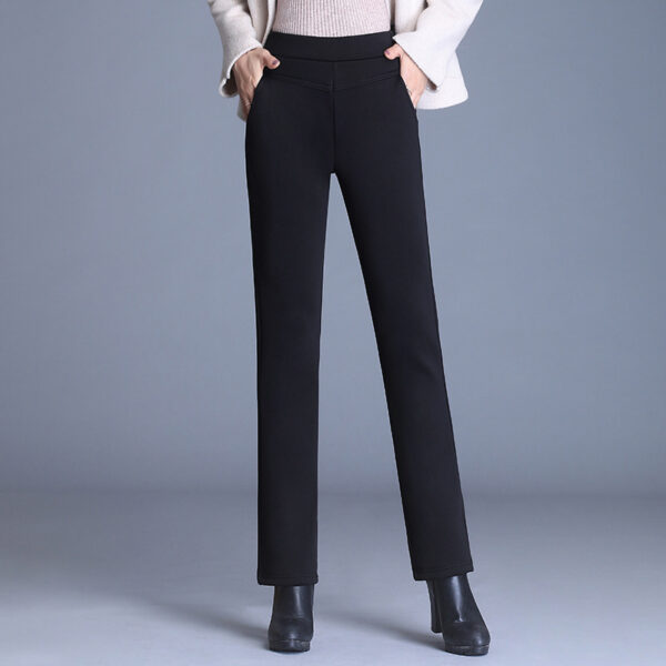 Stretch slim straight-leg pants trousers - Image 6