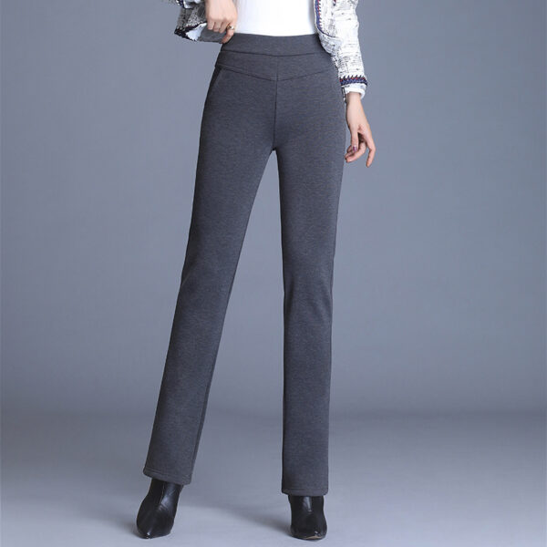 Stretch slim straight-leg pants trousers - Image 5