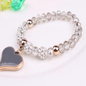 Elastic Crystal  Bracelet & Bangle Heart Bracelets