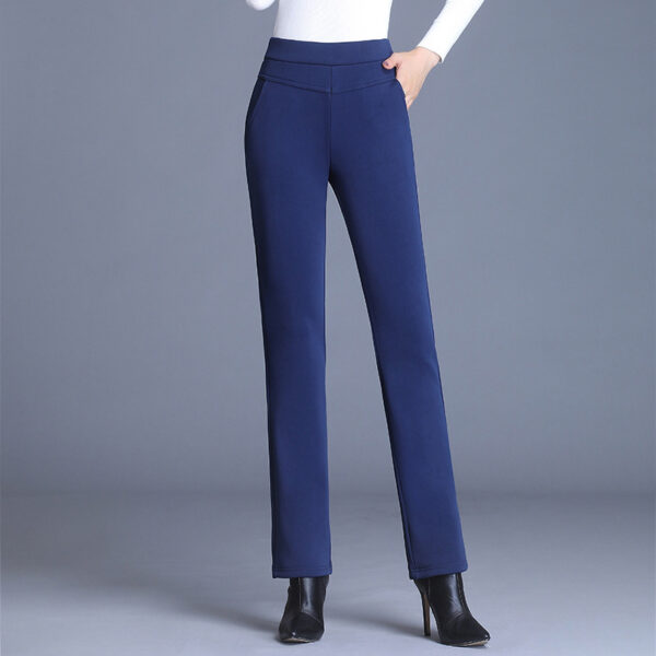 Stretch slim straight-leg pants trousers - Image 7