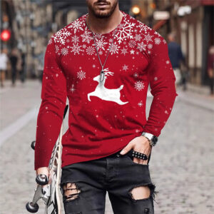 Fashion Trend New European And American Style Long Sleeve Men’s Daily Casual Style XINGX Printing