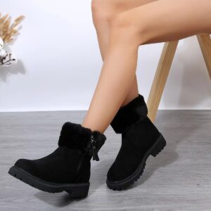 Cozy Winter Ankle Booties for Women – Fur-Lined High-Top Snow Boots