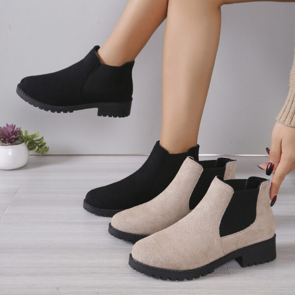 Anti-Slip Suede Retro Chelsea Boots Women