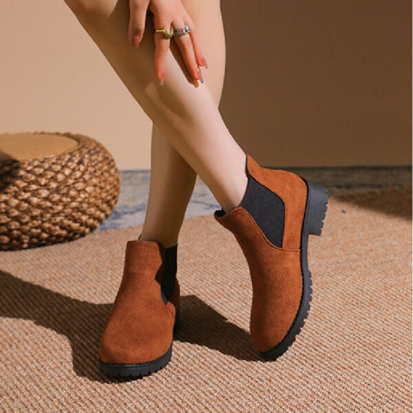 Anti-Slip Suede Retro Chelsea Boots Women - Image 6