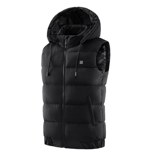 Sleeveless Heated Vest for Men with Hood - Image 8