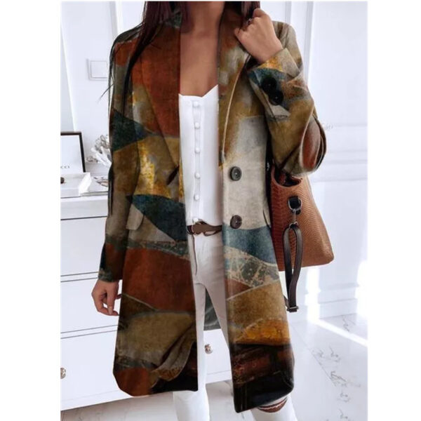 Loose large woolen coat - Image 6