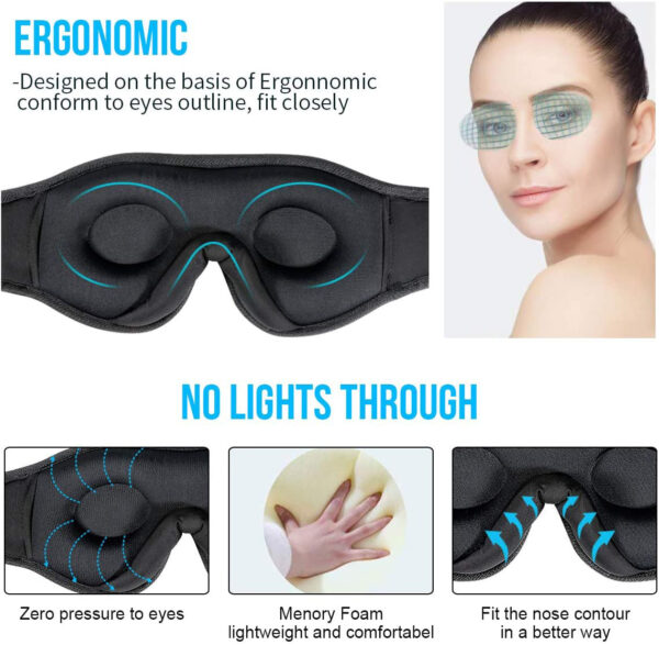 Wireless Call Stereo Music Blackout Sleep Eye Mask - Image 4