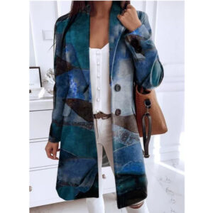 Loose large woolen coat