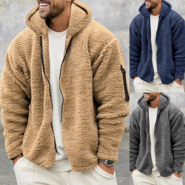 Men’s Two-Sided Sherpa Hoodie - Image 6