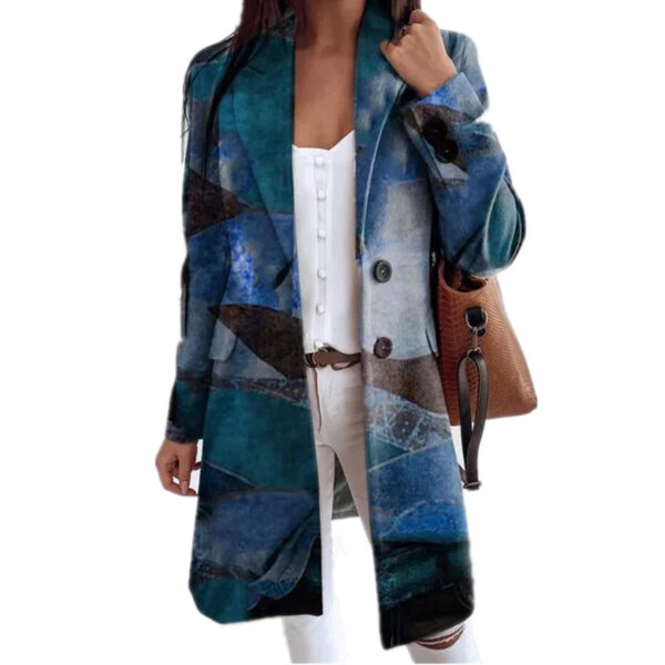 Loose large woolen coat - Image 4