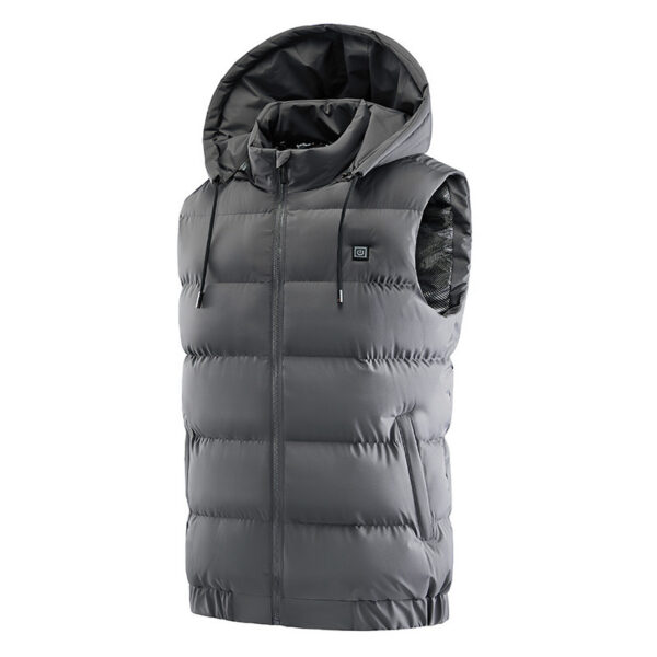 Sleeveless Heated Vest for Men with Hood - Image 7