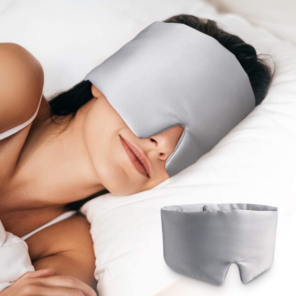 Long Sleep Shading Not Tight Ear All-inclusive Eye Shield Artificial Silk Cold Soft Eye Mask - Image 3