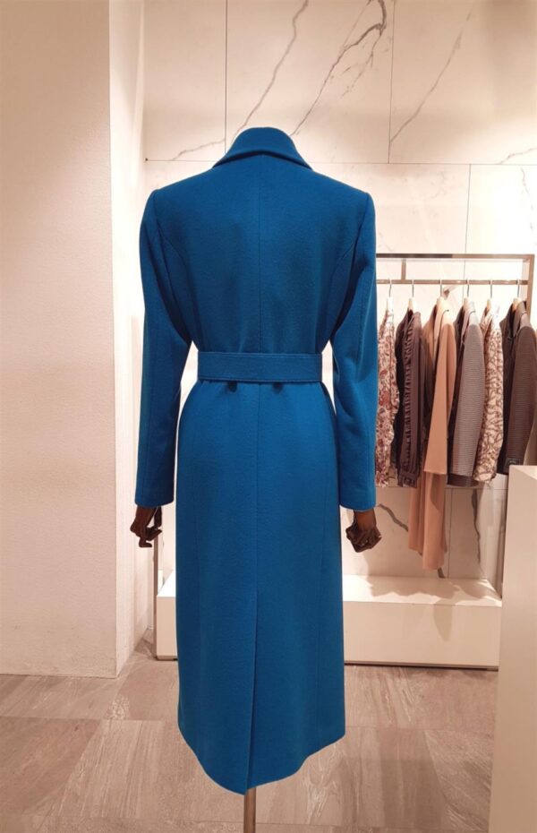 High-End Slim Fitting Long Wool Coat Women with Golden Buttons - Image 9