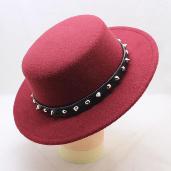 Women's Winter Wool Boater Hat with a Trendy Wide Brim - Image 6