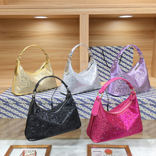 Delicate Rhinestone Women's Bag Dinner Bag Large Capacity Totes - Image 8