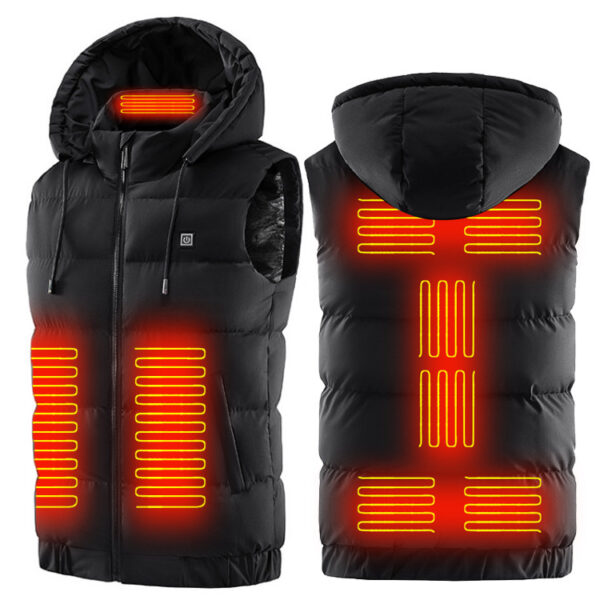 Sleeveless Heated Vest for Men with Hood