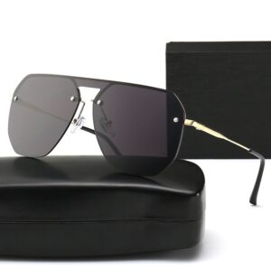 Stylish Aviator Sunglasses for Men – Trendy Retro Design with Square Rimless Frame