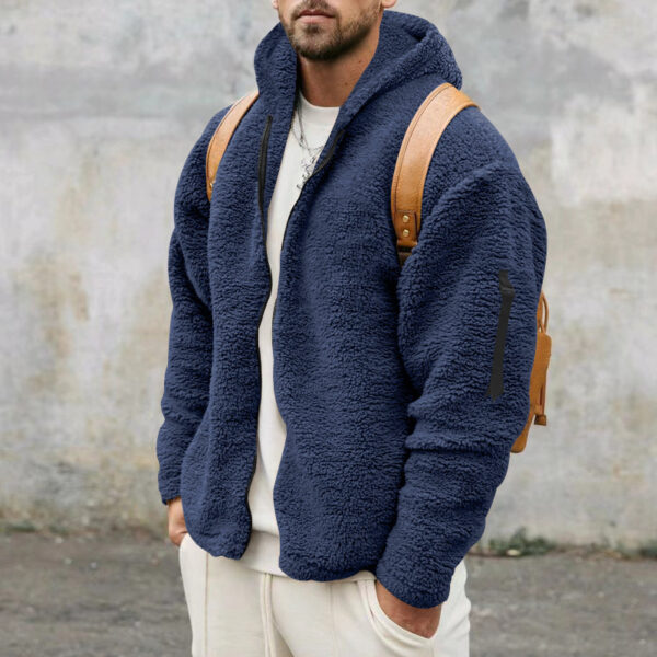 Men’s Two-Sided Sherpa Hoodie - Image 3