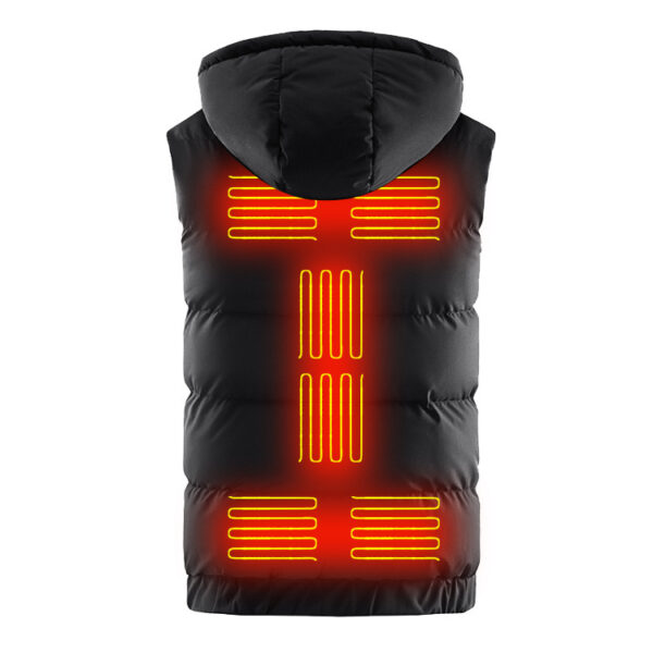 Sleeveless Heated Vest for Men with Hood - Image 2