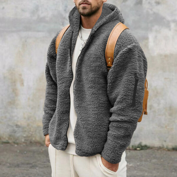 Men’s Two-Sided Sherpa Hoodie - Image 4