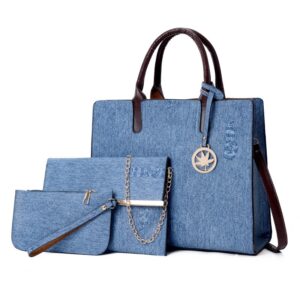 Women’s Casual 3-in-1 PU Leather Shoulder Bag Set