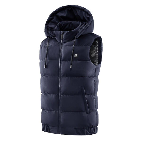 Sleeveless Heated Vest for Men with Hood - Image 4