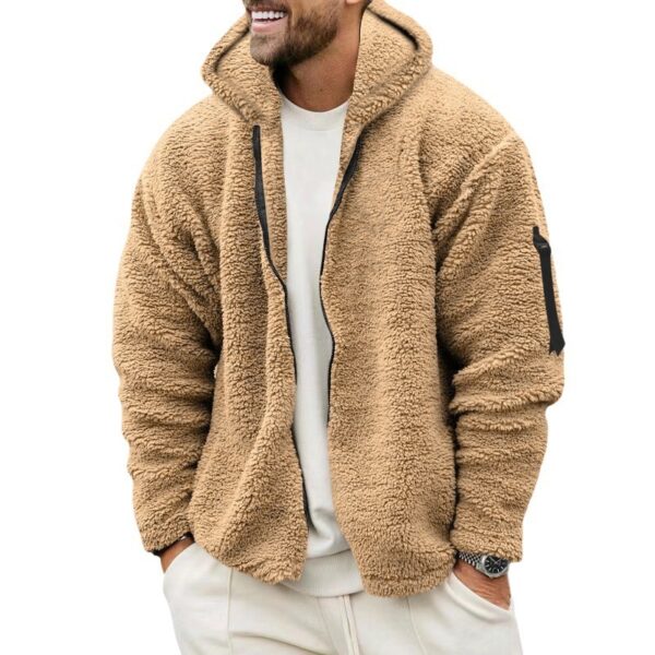 Men’s Two-Sided Sherpa Hoodie - Image 7