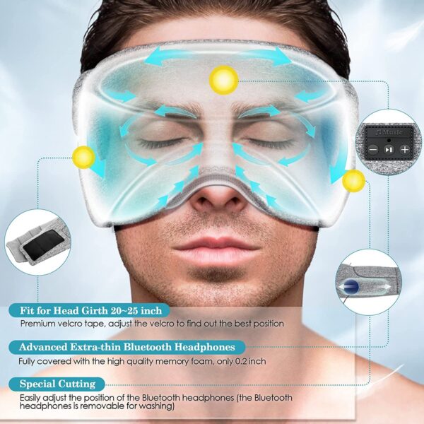 White Noise Bluetooth Sleep Eye Mask - Image 2