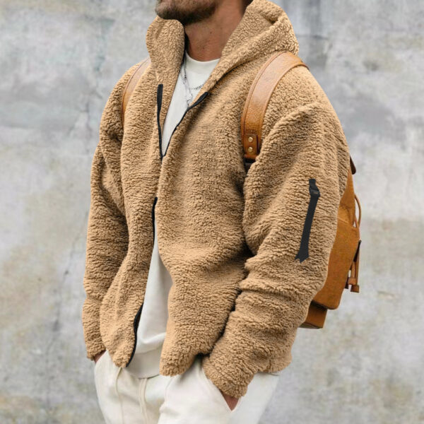 Men’s Two-Sided Sherpa Hoodie - Image 9