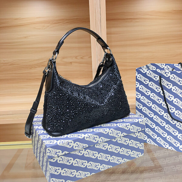 Delicate Rhinestone Women's Bag Dinner Bag Large Capacity Totes - Image 6